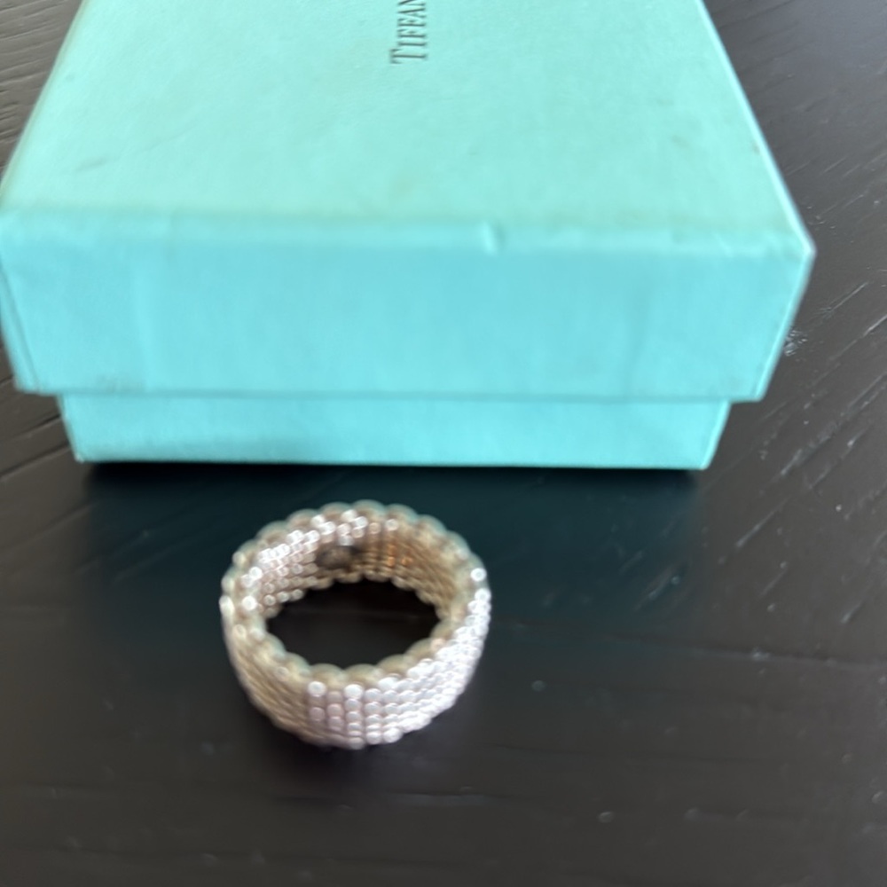 Tiffany & Co. Mesh Silver Ring - Picture 4 of 4
